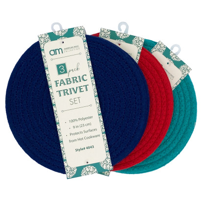 3 Pack Round Fabric Trivets