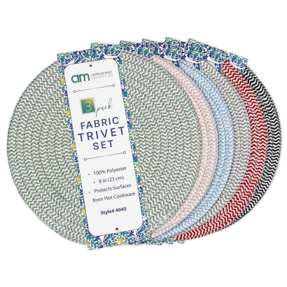 3 Pack Round Fabric Trivets