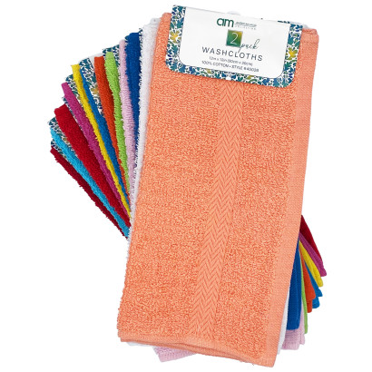 2 Pack Heavy Washcloth Bright