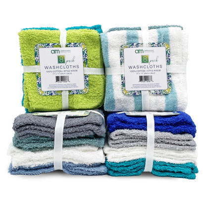 8 Pack Wash Cloths