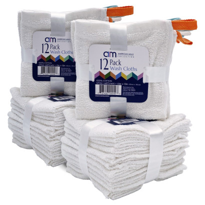12 Pack Wash Cloths