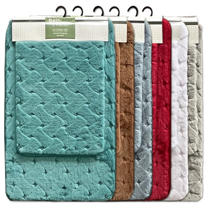 Plush Bath Mat Set