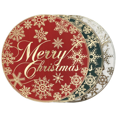 Round Holiday PVC Place Mats