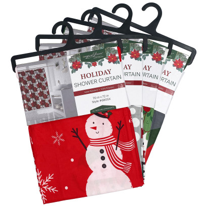 Printed Holiday Shower Curtain