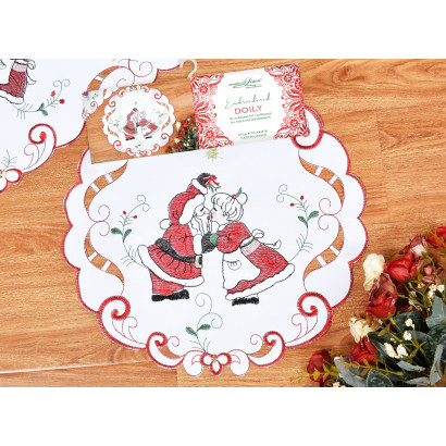 Embroidered Holiday Doily