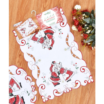 Embroidered Holiday Place Mat