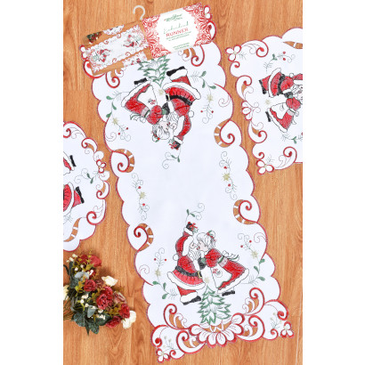 Embroidered Holiday Table Runner