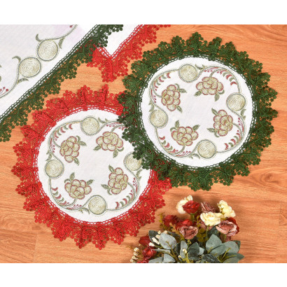 Embroidered Holiday Doily