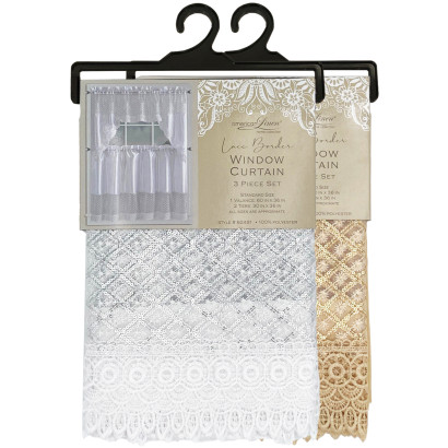 Embroidered Window Curtain Set