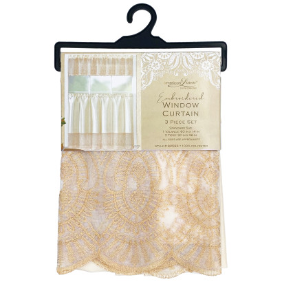 Embroidered Window Curtain