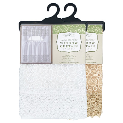 Embroidered Window Curtain Set