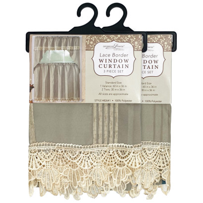 Embroidered Window Curtain Set