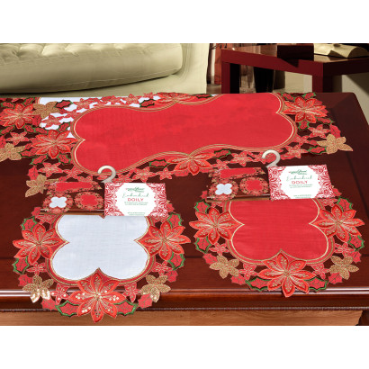Embroidered Holiday Doily