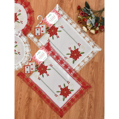 Embroidered Holiday Place Mat
