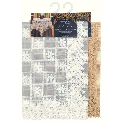 Embroidered Lace Table Topper
