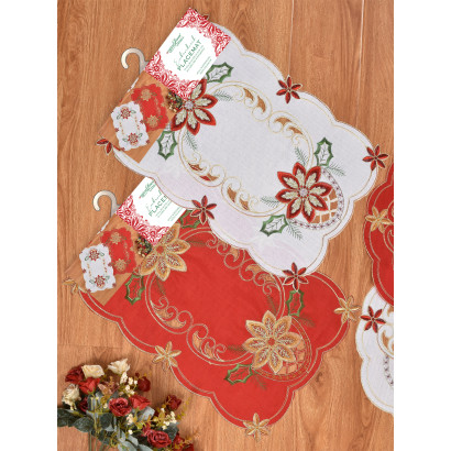 Embroidered Holiday Place Mat