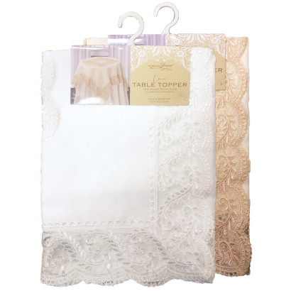 Embroidered Lace Table Topper