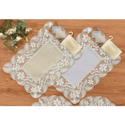 Place Mat with Lace Border