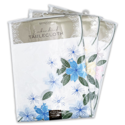 Floral Embroidered Tablecloth
