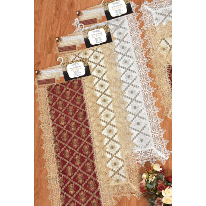 Embroidered Lace Table Runner