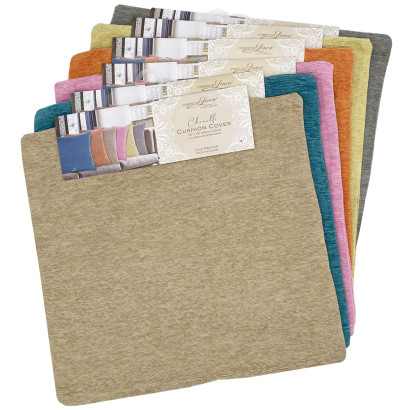 Solid 18" Chenille Cushion Cover
