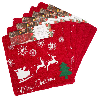 18" Chenille Holiday Cushion Cover