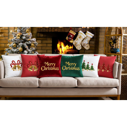 18" Velvet Holiday Cushion Cover