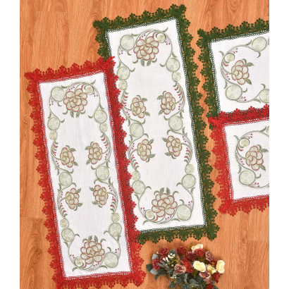 Embroidered Holiday Table Runner