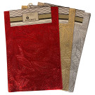 4 Pack Metallic PVC Holiday Place Mats
