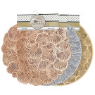 4 Pack Metallic PVC Round Place Mats