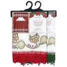 Holiday Embroidered Window Curtain Set