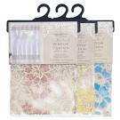 Embroidered Floral Window Curtain Set