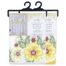 Floral Embroidered Window Curtain Set