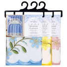 Embroidered Floral Window Curtain Set