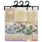 Embroidered Floral Window Curtain Set