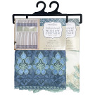 Embroidered Floral Window Curtain Set