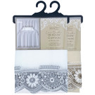 Lace Border Window Curtain Set