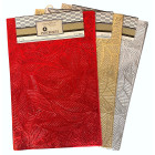 4 Pack Metallic PVC Holiday Place Mats