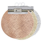 4 Pack Metallic PVC Round Place Mats