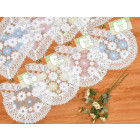 Embroidered Doily with Lace Border