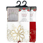 Holiday Embroidered Window Curtain Set