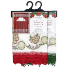 Holiday Embroidered Window Curtain Set