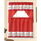 Holiday Embroidered Window Curtain Set