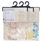 Embroidered Floral Window Curtain Set