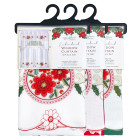 Holiday Embroidered Window Curtain Set