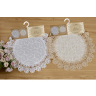 Jacquard Doily with Lace Border