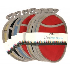Oven Mitts - Pot Holders Bundle Set of 4 ( Red & Blue )