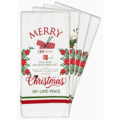 8 Pack Printed Microfiber Kitchen Towels