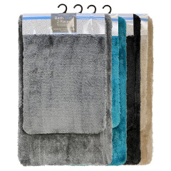 2 Piece Plush Bath Mat Set