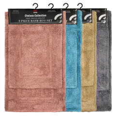 2 Piece Cotton Bath Mat Set